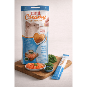Friandises Catit Creamy Superfoods – Super Aliments  - Saumon