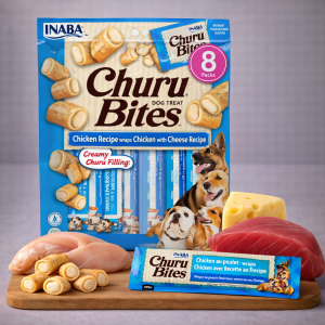 Friandises Inaba – Churu Bites Double Texture - Poulet et Fromage