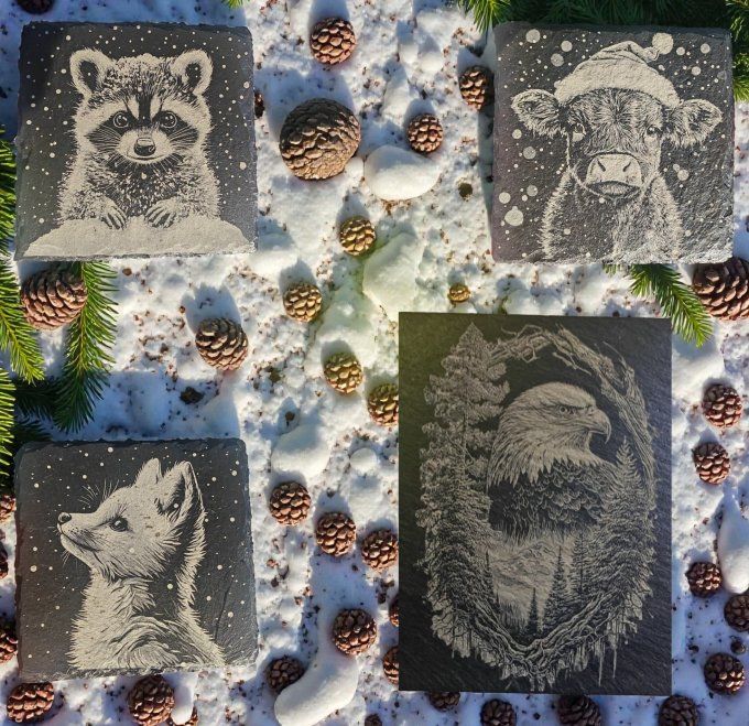 Décoration en Ardoise Naturelle – Gravure Personnalisée