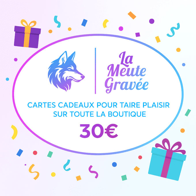 Carte Cadeau La Meute Gravée – 30 €
