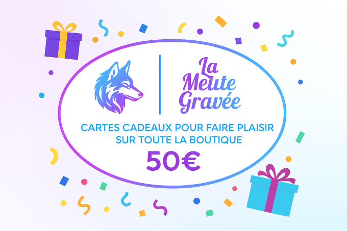 Carte Cadeau La Meute Gravée – 50 €