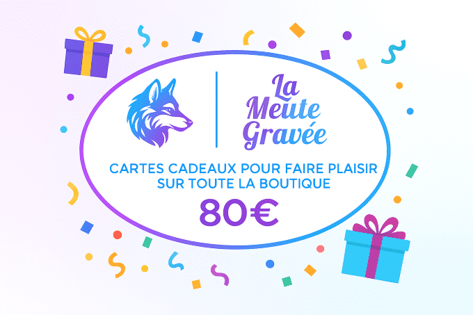 Carte Cadeau La Meute Gravée – 80 €