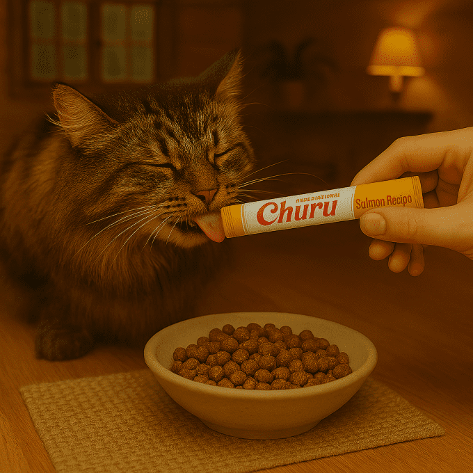 Friandises Ciao Churu – Crémeuses Saumon ou Poulet 