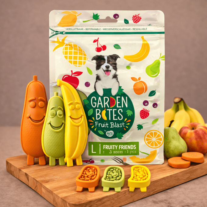 Friandises dentaires Duvoplus – Garden Bites Fruity Friends