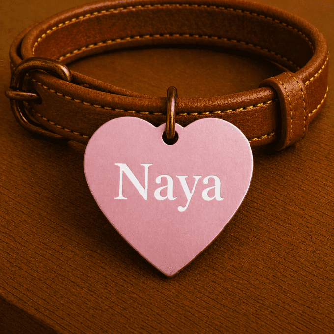 Médaille Personnalisée en Forme de Cœur – Gravure Laser