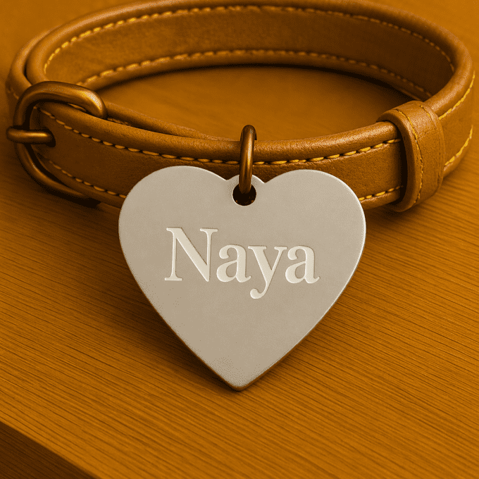 Médaille Personnalisée en Forme de Cœur – Gravure Laser