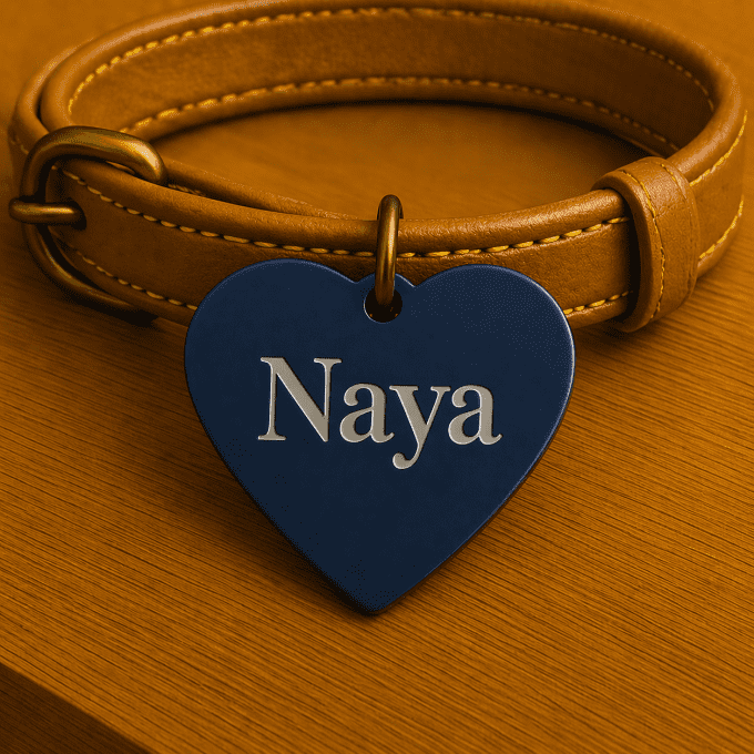 Médaille Personnalisée en Forme de Cœur – Gravure Laser