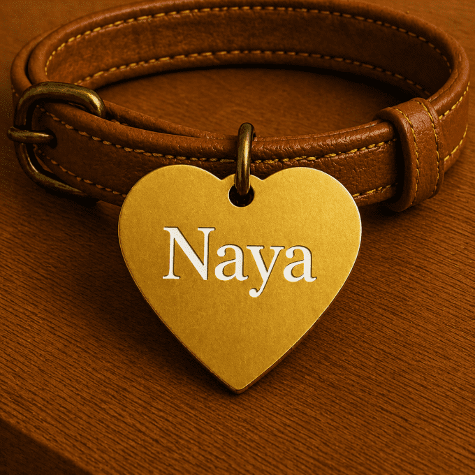 Médaille Personnalisée en Forme de Cœur – Gravure Laser