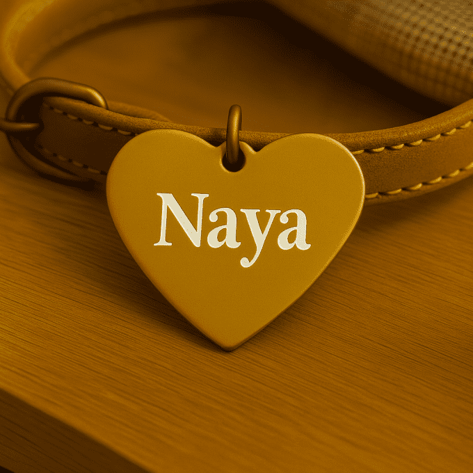 Médaille Personnalisée en Forme de Cœur – Gravure Laser