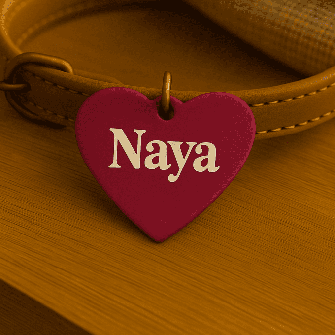 Médaille Personnalisée en Forme de Cœur – Gravure Laser