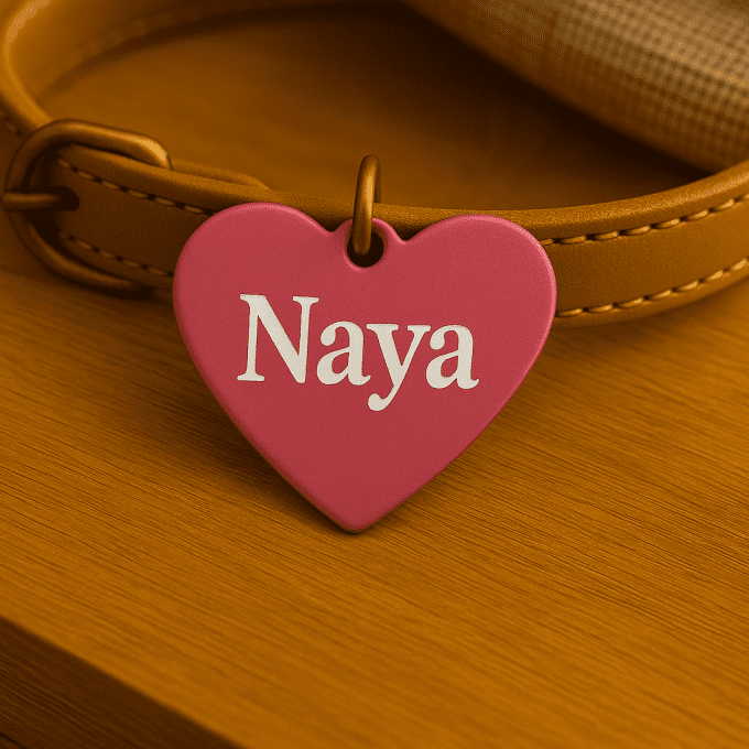 Médaille Personnalisée en Forme de Cœur – Gravure Laser