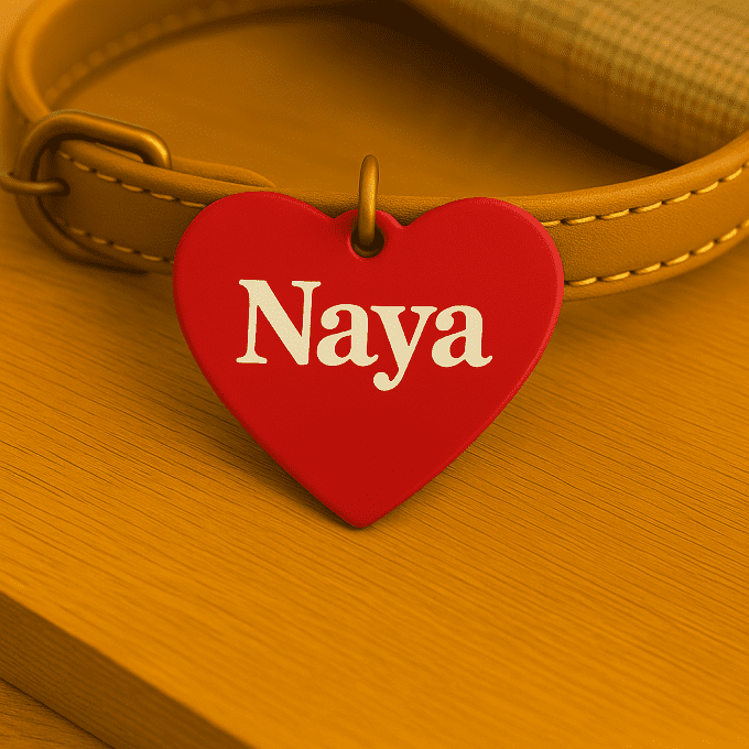 Médaille Personnalisée en Forme de Cœur – Gravure Laser