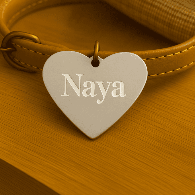 Médaille Personnalisée en Forme de Cœur – Gravure Laser