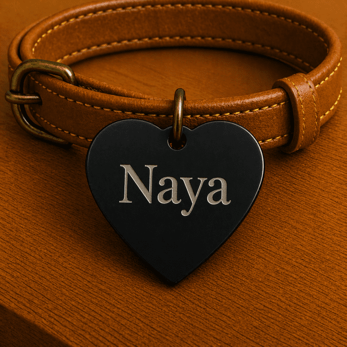 Médaille Personnalisée en Forme de Cœur – Gravure Laser
