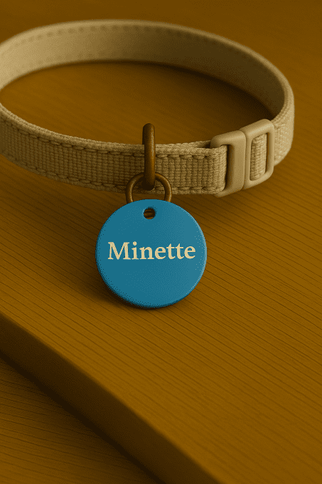 Médaille Personnalisée Chat & Petit Chien – Aluminium & Laser