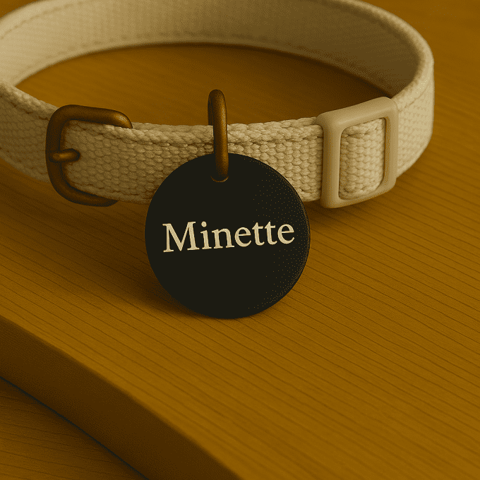 Médaille Personnalisée Chat & Petit Chien – Aluminium & Laser