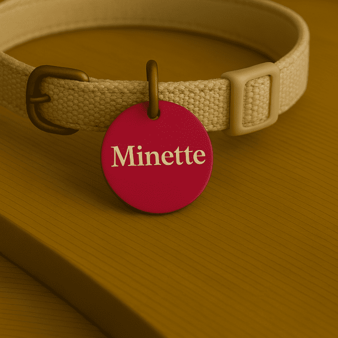 Médaille Personnalisée Chat & Petit Chien – Aluminium & Laser