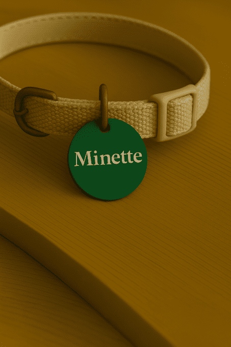 Médaille Personnalisée Chat & Petit Chien – Aluminium & Laser