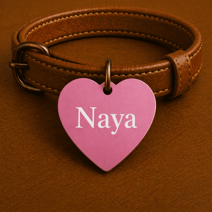 Médaille Personnalisée en Forme de Cœur – Gravure Laser