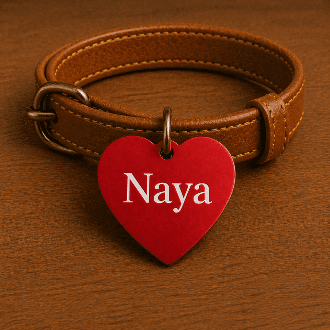 Médaille Personnalisée en Forme de Cœur – Gravure Laser