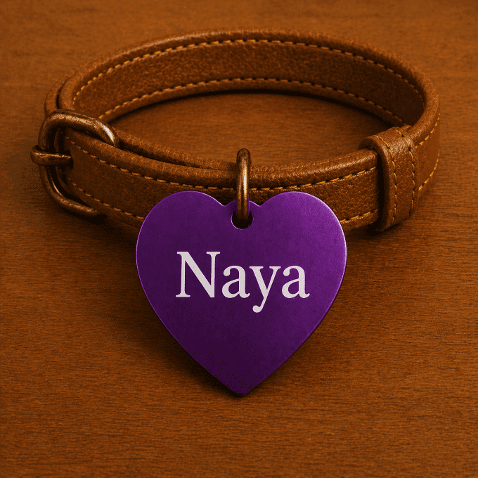 Médaille Personnalisée en Forme de Cœur – Gravure Laser