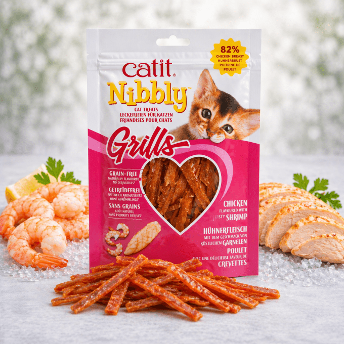 Friandises Catit Nibbly Grills – Poulet Crevette ou Homard 