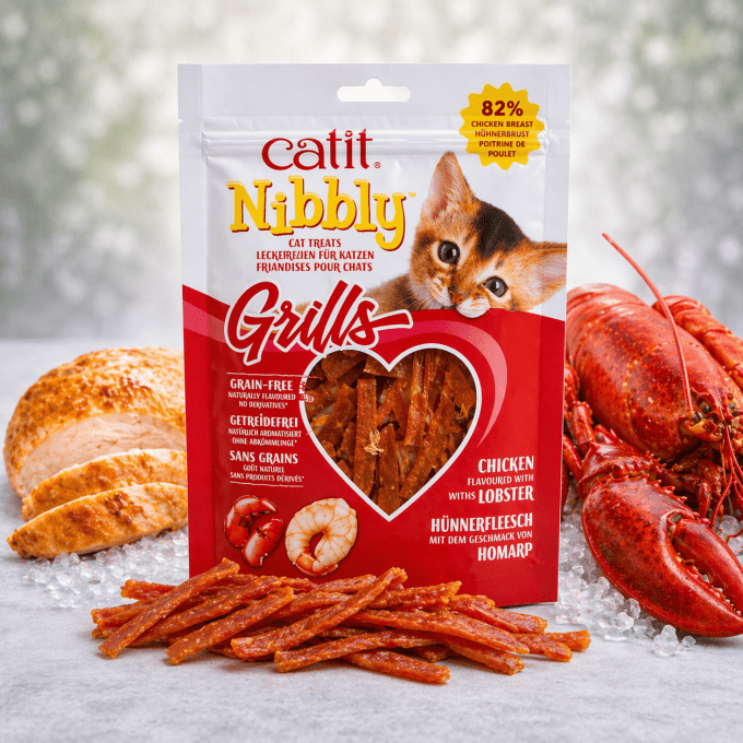 Friandises Catit Nibbly Grills – Poulet Crevette ou Homard 