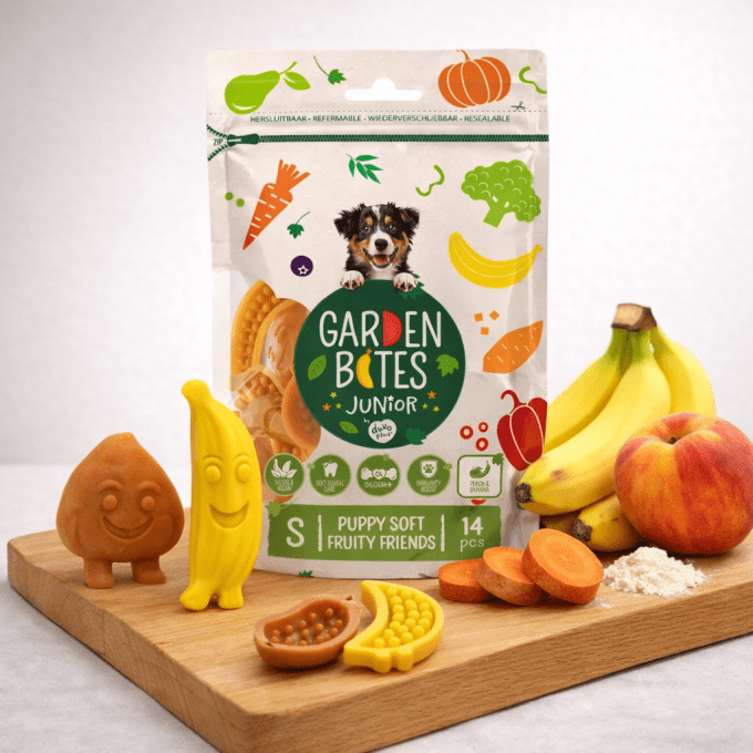 Friandises dentaires Duvoplus – Garden Bites Puppy Fruity Friends
