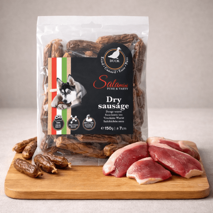 Friandises Duvoplus – Salamini au Canard (94 % Viande)