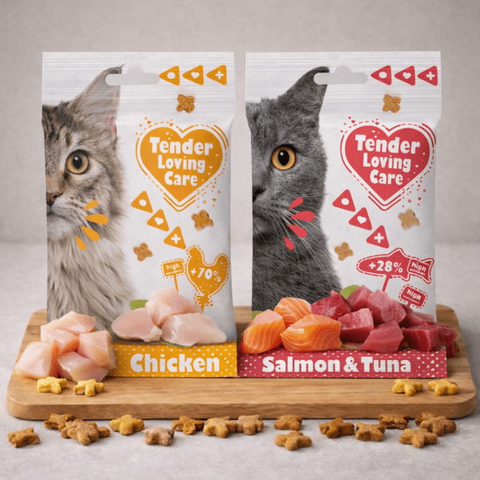 Friandises TLC Duvoplus – Poulet ou Saumon & Thon