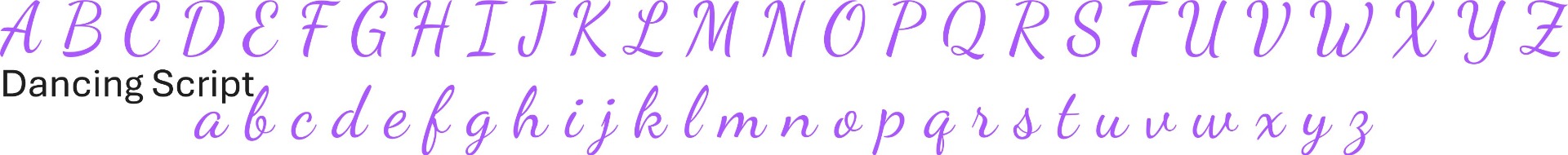 dancing script